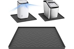 EWX Portable Air Conditioner Silicone Mat with Raised Edges, 20''x20''x0.4'' – Waterproof Pad to Prevent Leaks & Floor Damage – Ideal for Ice Makers, Humidifiers, Mini Fridges & Electrical Appliances