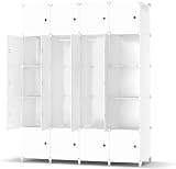 HOMIDEC Portable Wardrobe Foldable Closet 20 Compartments 3 Hanging Rails view 7