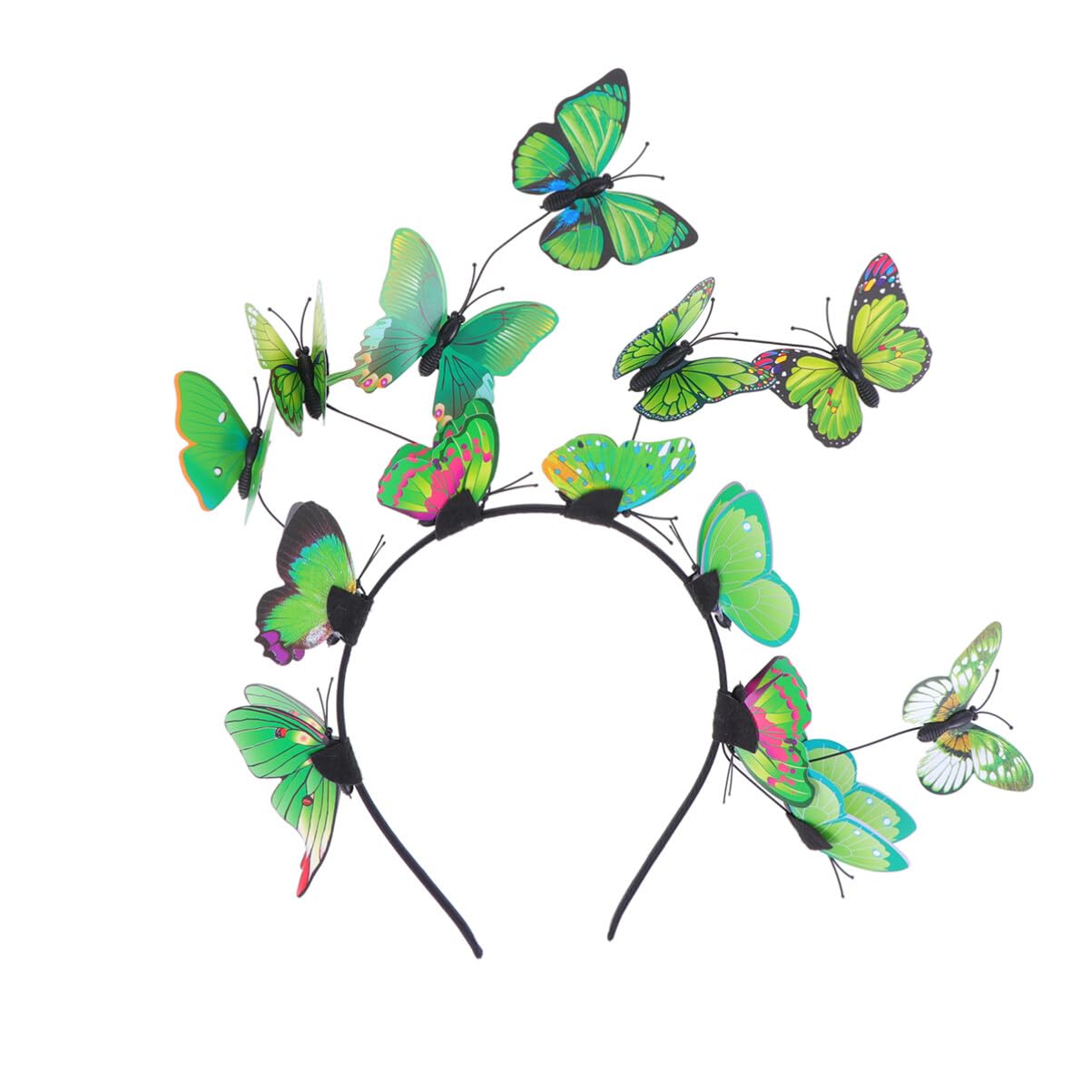 Lurrose Butterfly Fascinator Headband Halloween Fairy Crown Hairhoop Tea Party Hats for Women Girls Kids