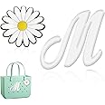 Hroatpk 2pcs Charms for Bogg Bag, Letter Charms Decorative Alphabet Lettering Accessories Insert Compatible With Beach Bag, Rubber Tote