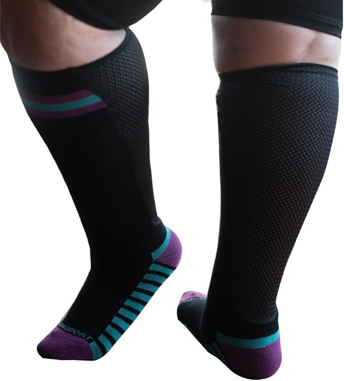 Xpandasox Women's Lymphedema Cotton Blend Sport Socks Amazon.co.uk