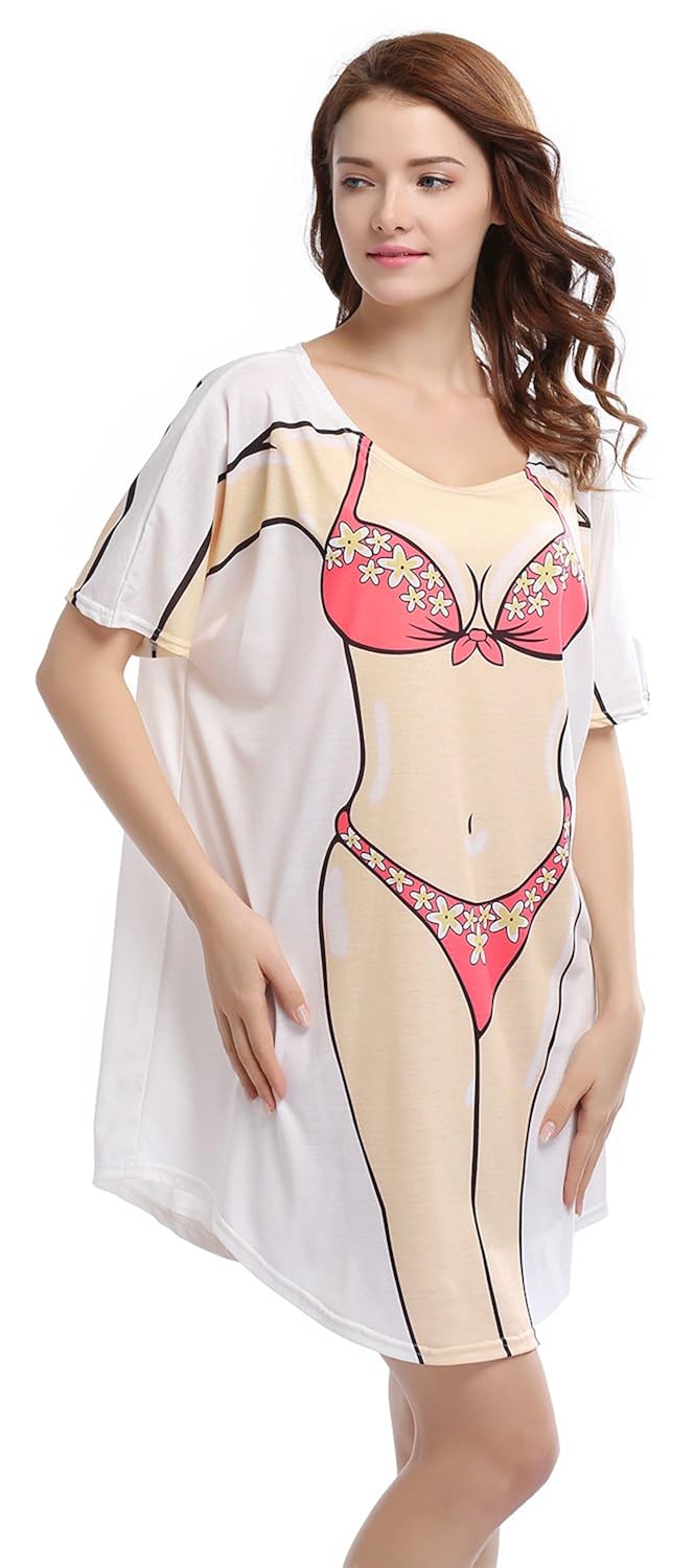 T shirt with bikini print Clearance