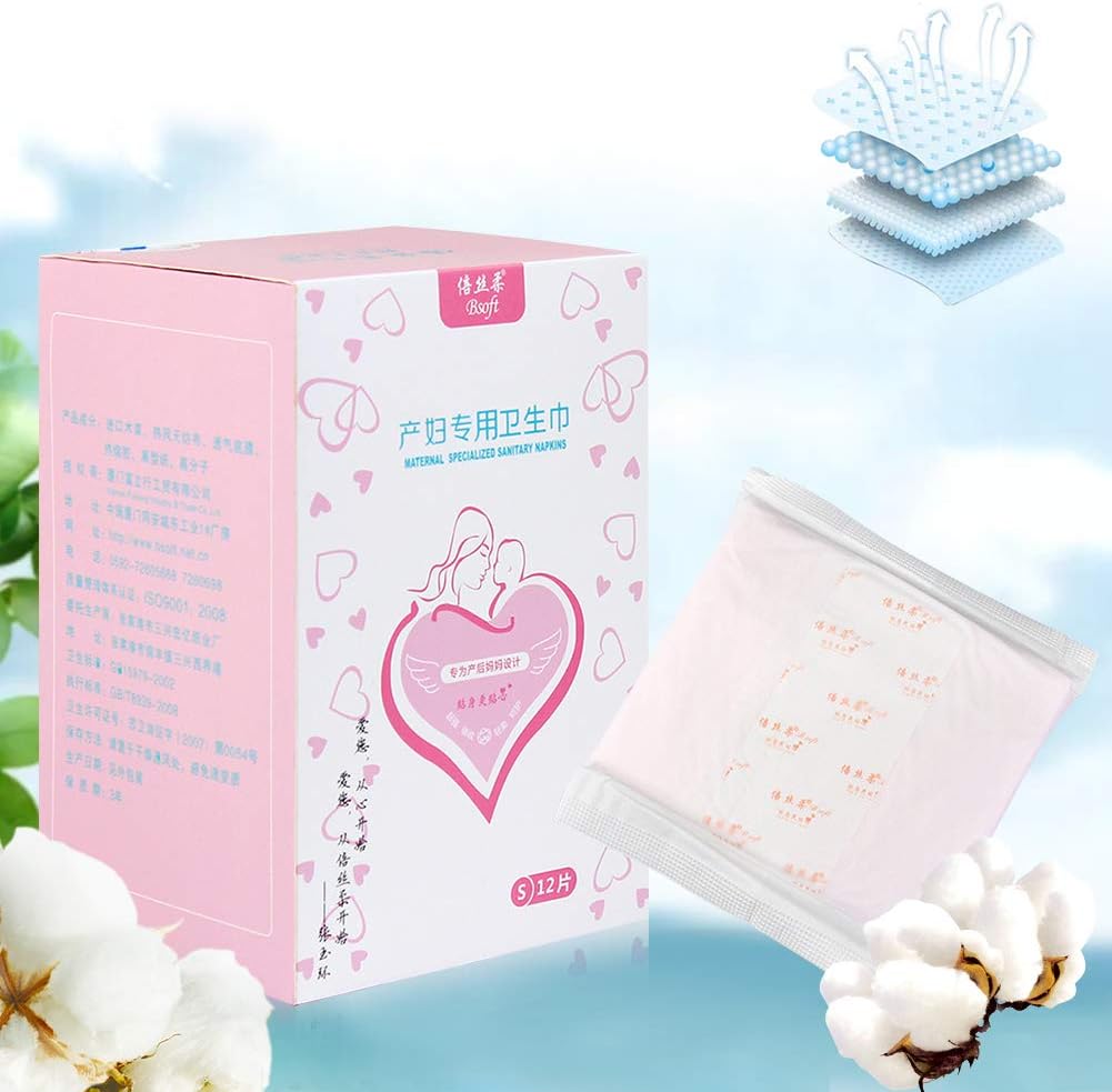 Sanitary Napkin, 1 Box Safe Skin-Friendly Sanitary Napkin Menstrual Pad for Antenatal Postpartum Pregnant Women(S)