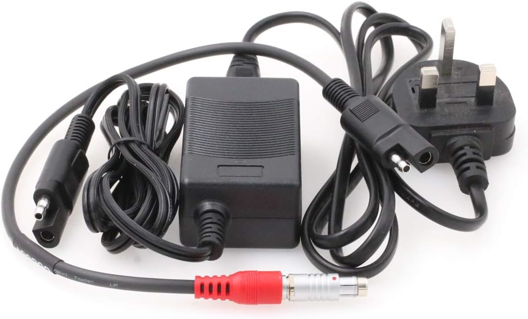 SZRMCC EDC117 AC-DC 12V SAE Adapter with A00302 Power Cable for GPS Hiper Series Legacy Series GA GB Plus GR-3 GR-5