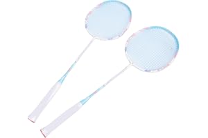 POENVFPO Badminton Racket Set, Carbon Composite Adult Racquets for 2 Players with Storage Bag for Training