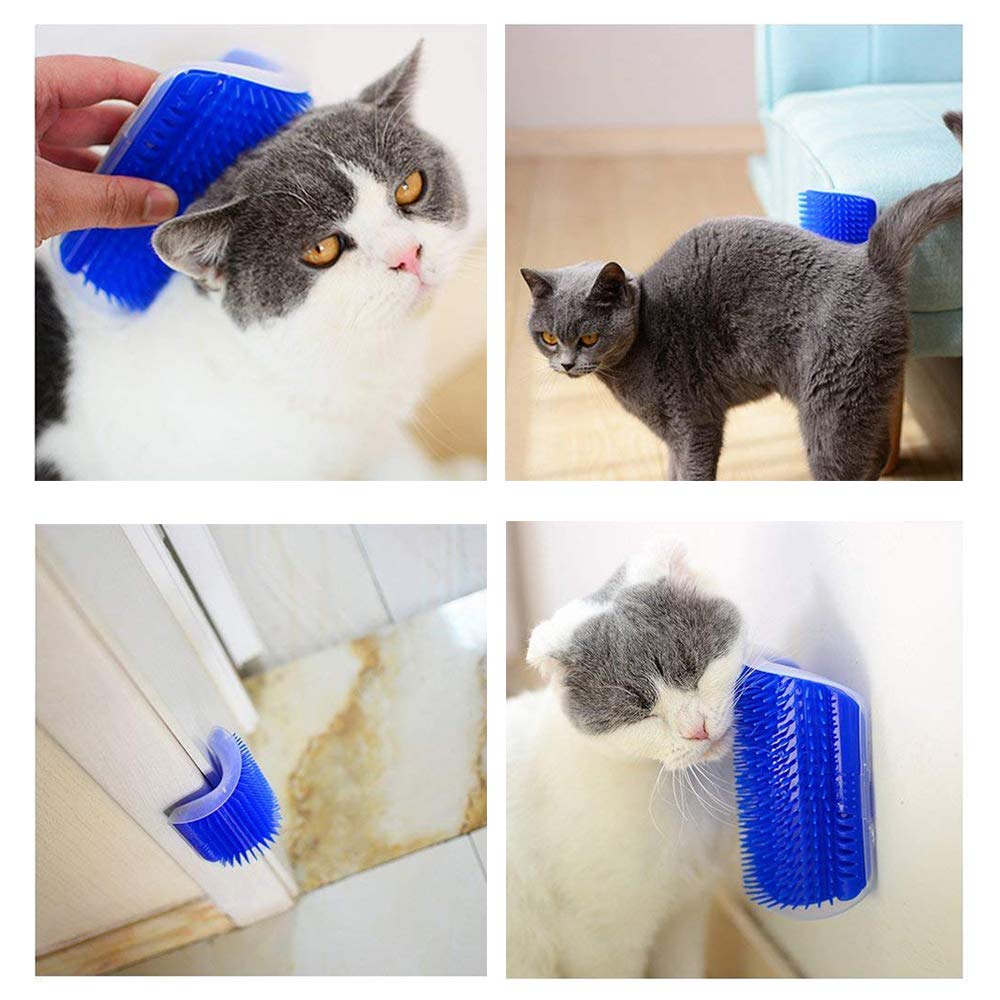 VIPpet Cat Corner Massage Self Groomer - Wall Corner Massage Comb Tool Grooming Brush for Long & Short Fur Pet Cats/Dogs/Horses