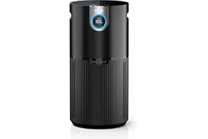 Shark Air Purifier MAX with NanoSeal HEPA, Clean Sense IQ, Odor Lock, Filters up to 1200 Sq. Ft. and 99.98% of Airborne Particles, 0.1–0.2 Microns, Grey, HP202 (Renewed)