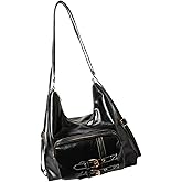 Soft PU Leather Shoulder Bag for Women Stylish School Bag Casual Crossbody Purse Underarm Handbag with Adjustable Strap