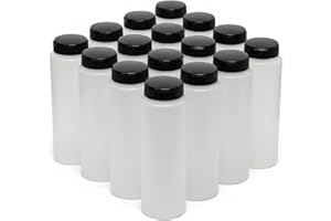 12 pcs-250ml Empty Ultrasound Gel Refillable and Squeezable Dispenser Bottles. (Flat Black Cap-12 pcs-250ml Empty Ultrasound 
