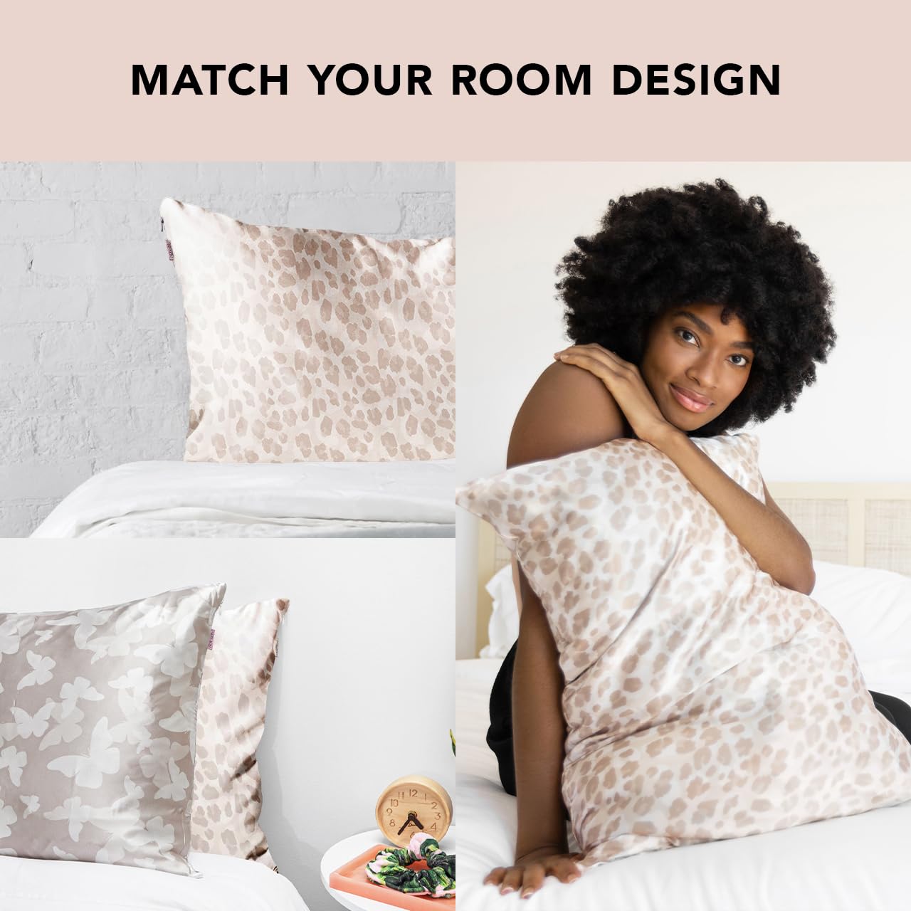 Kitsch Satin Pillowcase with Zipper for Hair & Skin, Softer Than Silk Pillow Cases Queen, Wrinkle-Free, Smooth and Cooling Satin Pillow Covers, Standard Size 19"x26", Leopard - Image 5