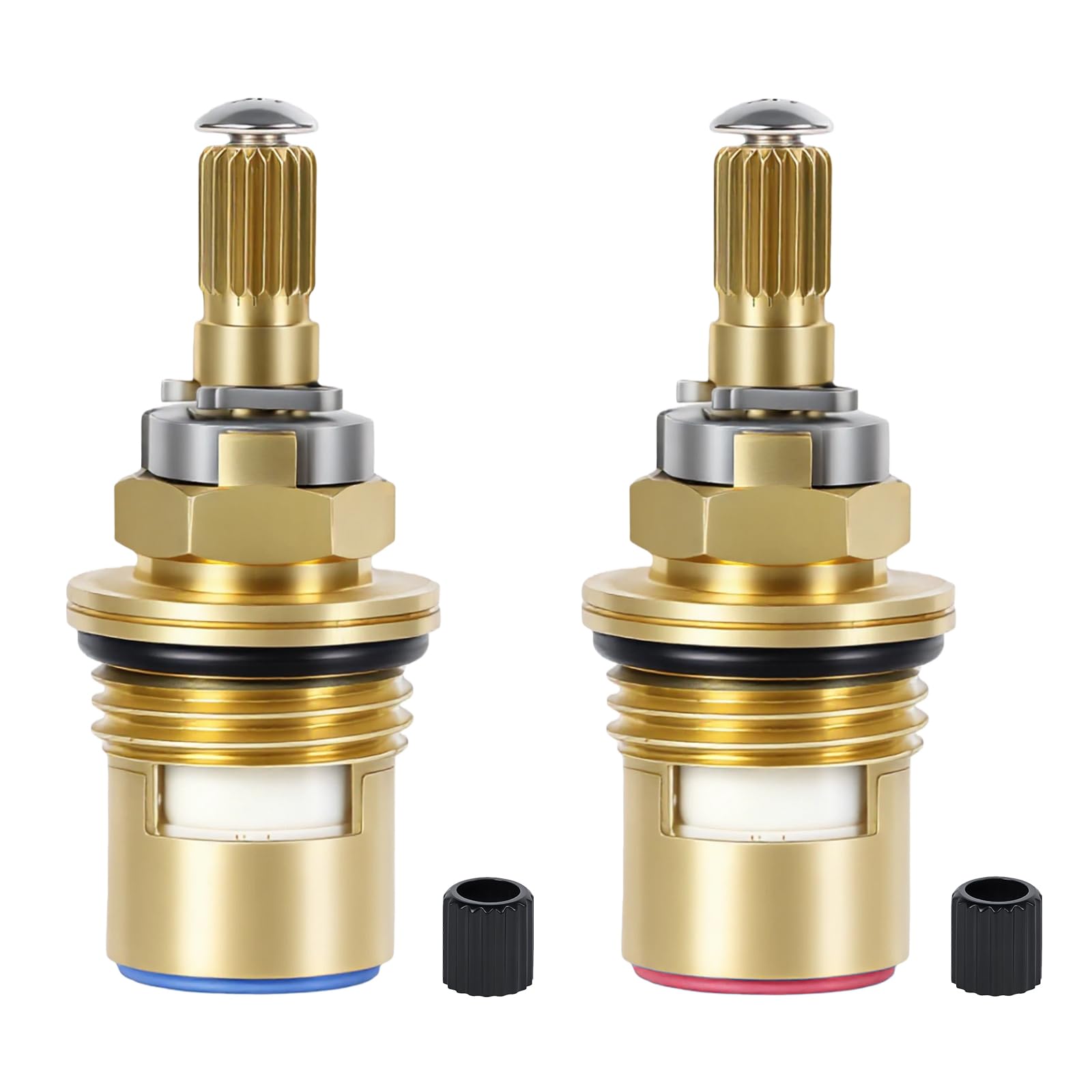 Photo 1 of 2-Pack Hot and Cold Faucet Cartridges Replacement Parts, Compatible with Kohler K-GP77005-RP and K-GP77006-RP Faucet Cartridges, Solves Leak Problems, Durable and Corrosion-Resistant
