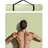 WOHAO Extra Wide &amp; Thick 8mm Yoga Mat, 72"x31.5" | Large Non Slip Exercise Mat, Premium POE Material, Superior Cushioning &amp; Stability, With Strap for Home Gym, Pilates