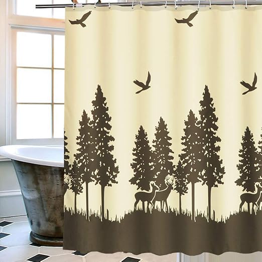 Cabin Shower Curtains Amazon Com