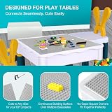 Lekebaby 6 Pack Base Plates 10x10 Large Building Board Grey 32x32 studs view 6