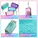 4 Pieces Transparent Cosmetic Bag Waterproof Portable Clear Makeup Bag Travel Toiletry Pouch with Zipper for Vacation, Bathroom, Organizing