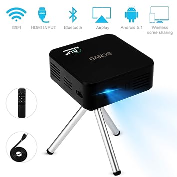 Amazon.com: Mini proyector portátil, Pico DLP, sistema ...