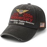 250th Anniversary Golf Hat Running Embroidered Caps for Men