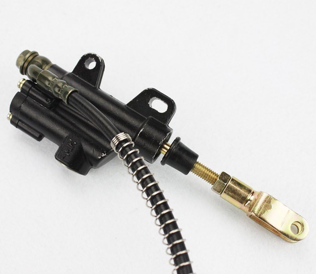 GOOFIT Universal Rear Foot Brake Clutch Folding Hydraulic Master Cylinders Pump Caliper Assembly Replacement for 50cc 70cc 90cc 110cc 125cc Motorcycle Dirt Bike Chinese ATV Quad Scooter - Image 5