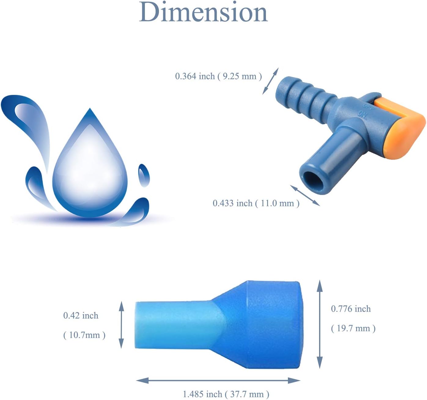 J.CARP Hydration Accessories Kit (7 in 1), Including 4PCS Bite Valve Replacement Mouthpieces, 2PCS Shutoff Valves, and 1PC O-Rings for Water Backpack Bladder Reservoir, Compatible with Most Brands : Sports & Outdoors