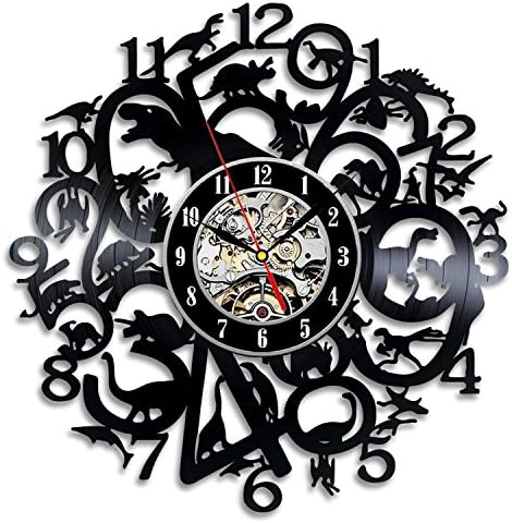 Dinosaurs Decorative Vinyl Record Wall Clock This Clock Is A Unique Gift To Your Friends And Family For Any Occasion