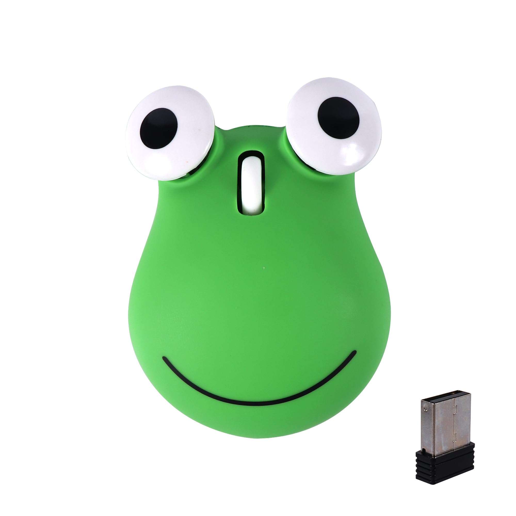 Photo 1 of Justdfine 2.4G Wireless Mouse Cute Frog Computer Mouse Bluetooth Mouse USB Optical 1600DPI Mouse Portable Travel Dual-Mode Cordless Mice with Receiver for Laptop, PC, Notebook (Dual Mode Frog)