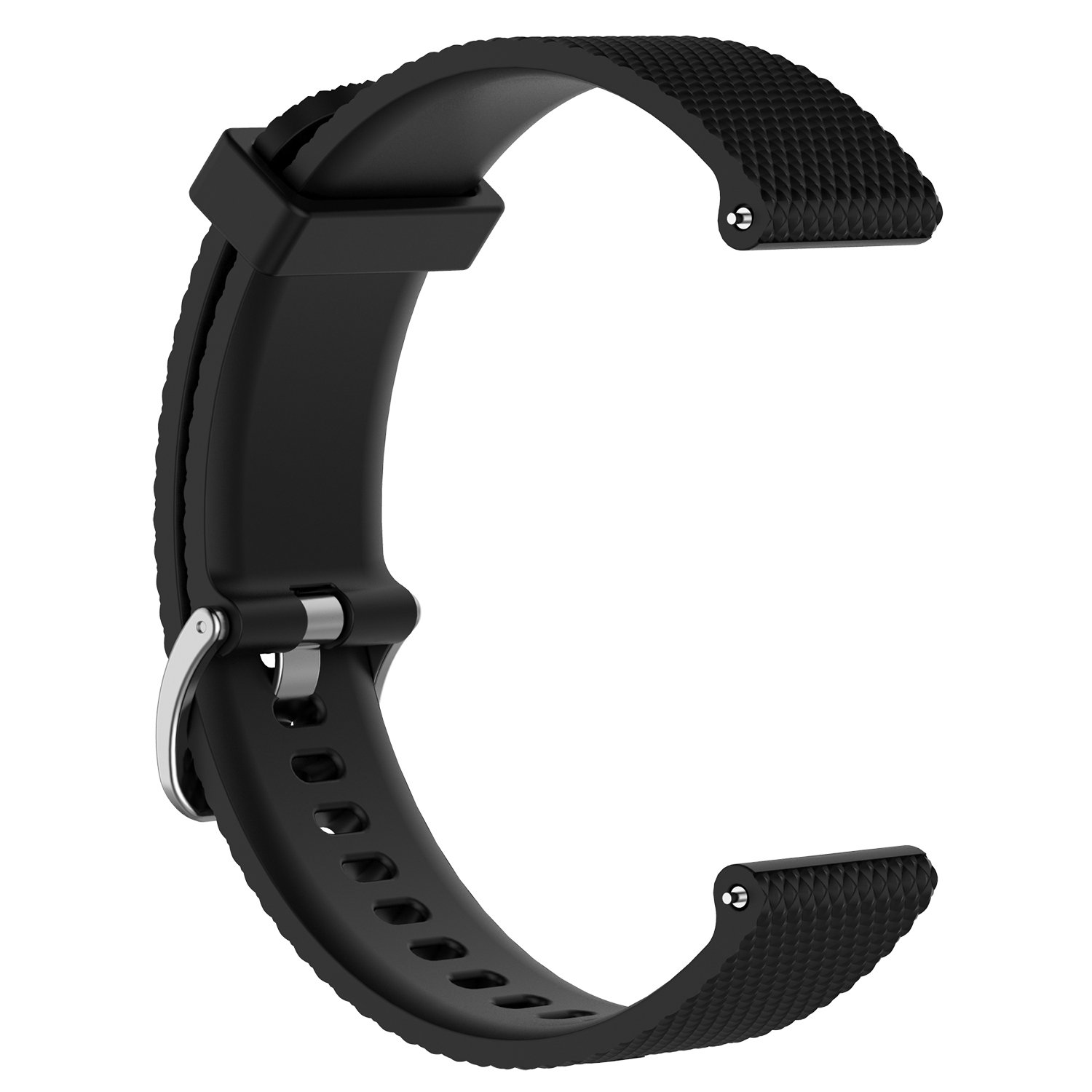 INF Strap for Garmin Forerunner 245/245M, Silicone replacement watch strap compatible with Garmin Forerunner 245, Black