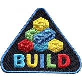 Lunch Money Build Building Block Embroidered Iron on Patch Perfect for Jackets, Uniforms, Hats, Backpacks and More