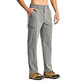 BGOWATU Men's Lightweight Hiking Travel Pants Quick Dry Water Resistant Athletic Joggers Zipper Pockets Cargo Workout Casual