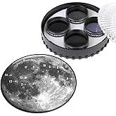 Celestron – Moon Filter Kit – Fits 1.25" Telescope Eyepieces – Includes 3 Varying Neutral Density Moon Filters, Sky Glow Filt