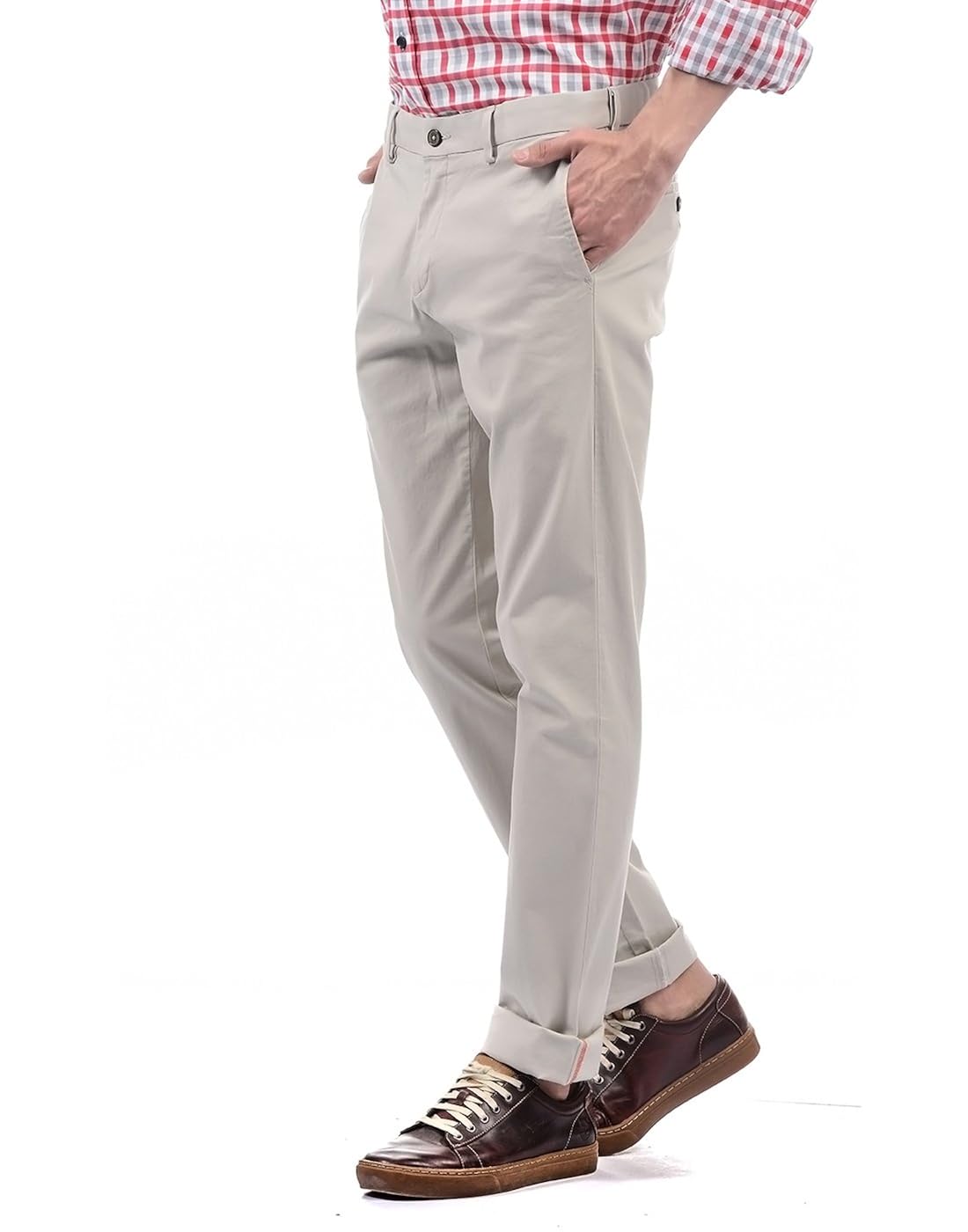 arrow sports men's straight fit casual trousers