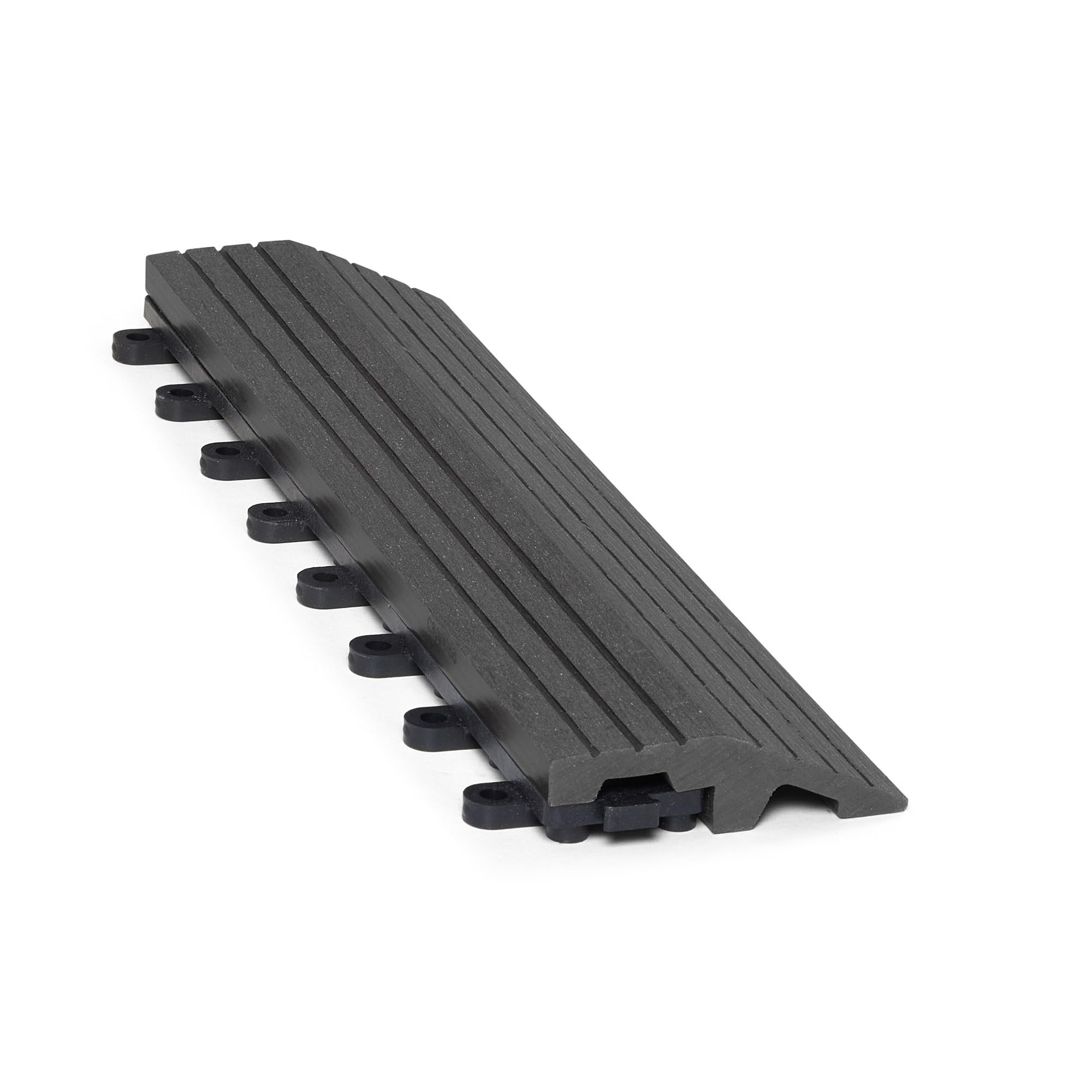 CLICK-DECK Composite Decking Tiles 30x30cm Interlocking Outdoor Deck Tiles | Patio, Balcony, Roof Terrace & Hot Tub | Easy Installation | Low Maintenance, Weather-Resistant (8 Straight Edges, Ebony)