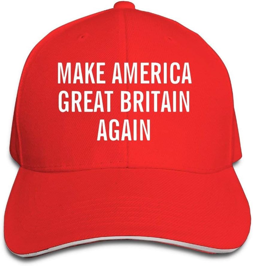 Adjustable Make America Great Britain Again Snapback Sandwich Baseball Cap Red