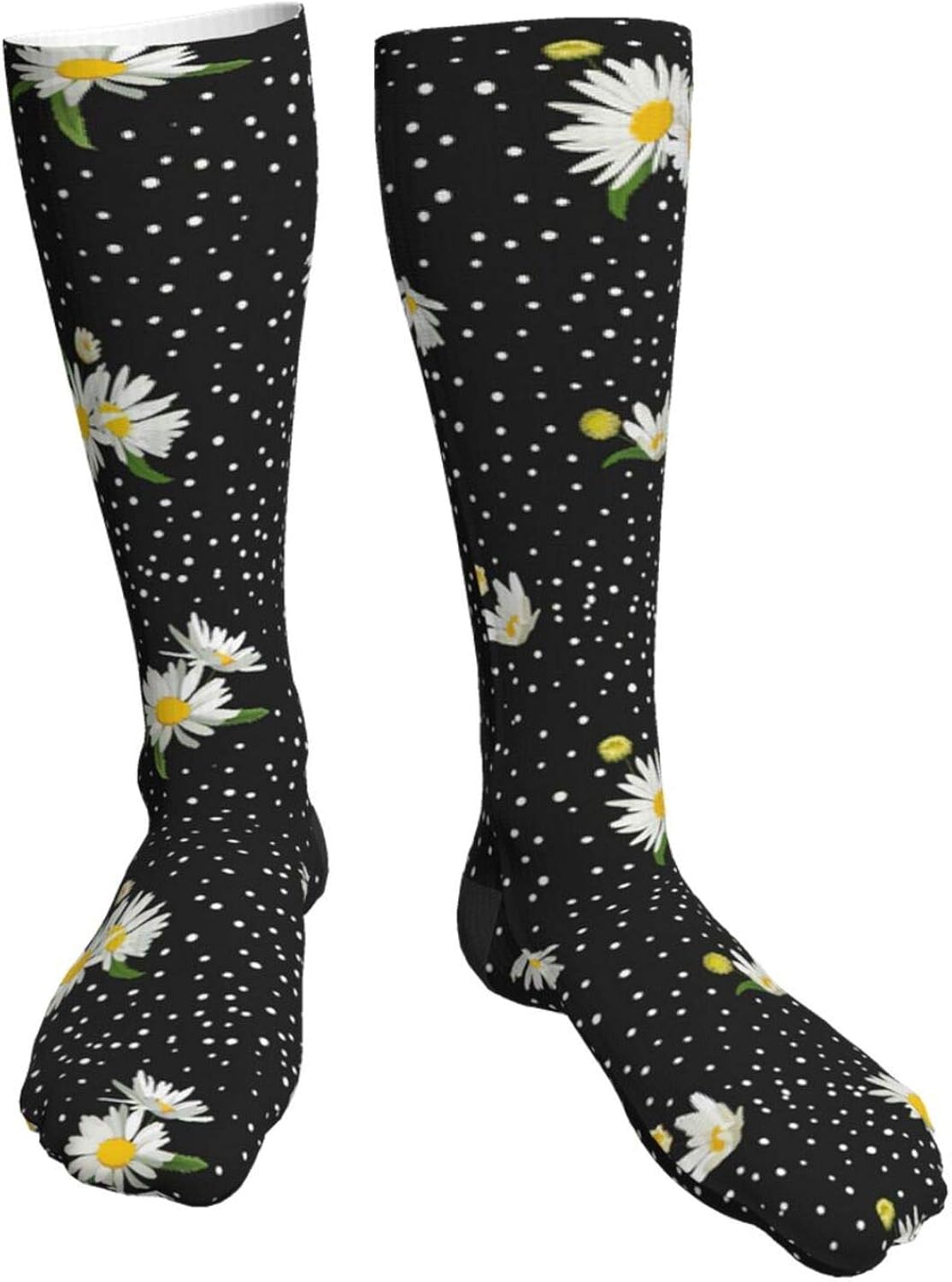 Cute Compression Socks Blossom Daisy Flowers for Men Women