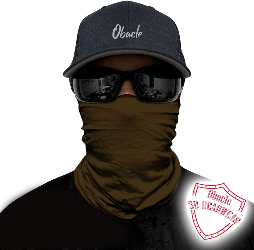 Face Mask For Sun Dust Wind Protection Durable Breathable Seamless Face Mask Headband Bandana for Men Women, Lightweight Thin Neck Gaiter for Motorcycle Fishing Hunting Outdoor Sport Solid Deep Brown : Sports & Outdoors