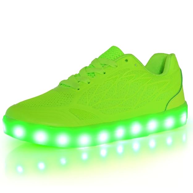 O&N LED Schuhe USB Aufladen Leuchtend Sport Schuhe Sneakers Leichtbau Brillant Stil Schuhe Fuer Damen Maedchen