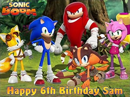 Sonic Boom Glacage Comestible Gateau Danniversaire Cuisine Maison Patisserie Dwteam In