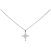 Buyongwant Double Cross Necklace Y2k Irregular Diamond Embedding Trend Hip Hop Fashion Retro Pendant Necklace