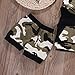 Emmababy Western Baby Boy Clothes Summer Short Sleeve Striped Shirt Letter Print Crewneck Tops Solid Elastic Waist Shorts Set(Camo,0-6 Months)
