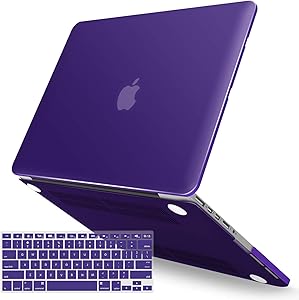 IBENZER MacBook Pro 15 Inch Case 2015 2014 2013 2012 A1398, Hard Shell Case with Keyboard Cover for Old Version Apple Mac Pro Retina 15, Ultra Purple, R15UAPU+1