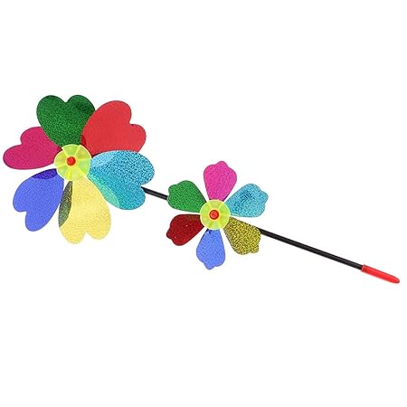 ShoppingLane Colorful Two-Layer Sequins Windmill Pinwheel Kids Beach Camping Toy Garden Lawn Decoration