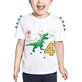 Dinosaur 4th Birthday Shirt Toddler Boy Four Year Old Dino B-Day T-Shirt