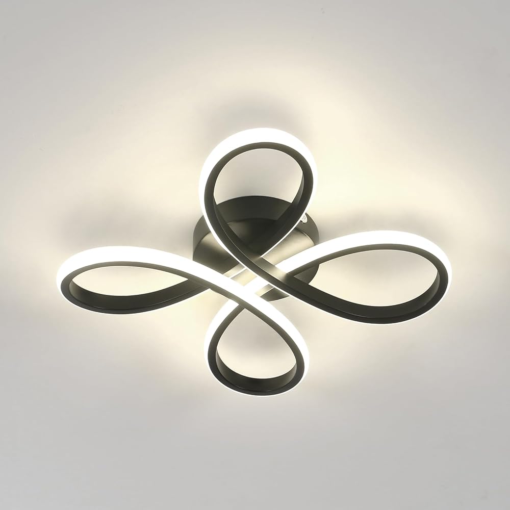 Comely Modern LED Ceiling Light 30W 3375LM 4500K 30cm Black