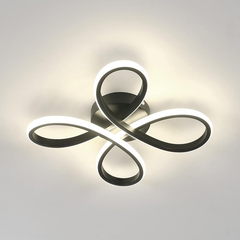 Comely Modern LED Ceiling Light 30W 3375LM 4500K 30cm Black