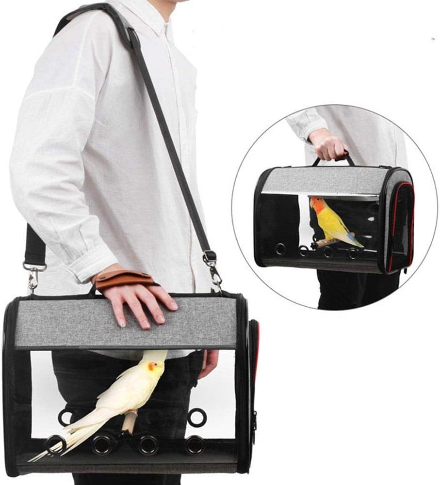 Draulic Parrot Backpack Breathable Bird Transport Cage Travel Cage