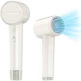 Plasma Hair Care Travel Blow Dryer - High Speed Ionic Dryer with 4 Modes, Thermo-Control, Low Noise, Fast Drying for Home or Travel (Beige)