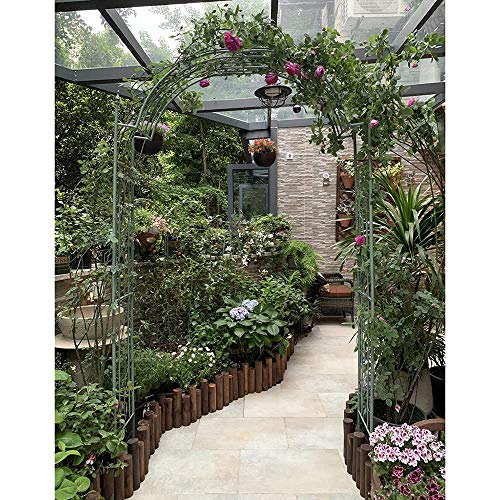 SAFGH Gartenbogenrahmen Einfach zu montieren für Kletterpflanzen Rosenstütze Rosenbogen, Retro Schmiedeeisen Metallbogen… – Bild 5
