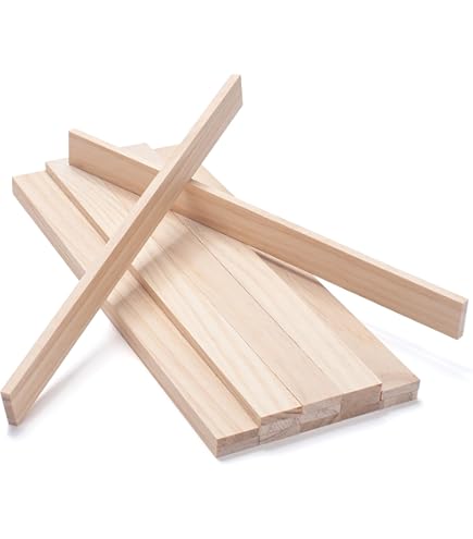 Midwest Products Co. Strisce Di Legno Per Modellismo – 3/16 X 3/16 X 24 Pollici (0,1875″), Legno Naturale Per Hobby, Craft E Miniature