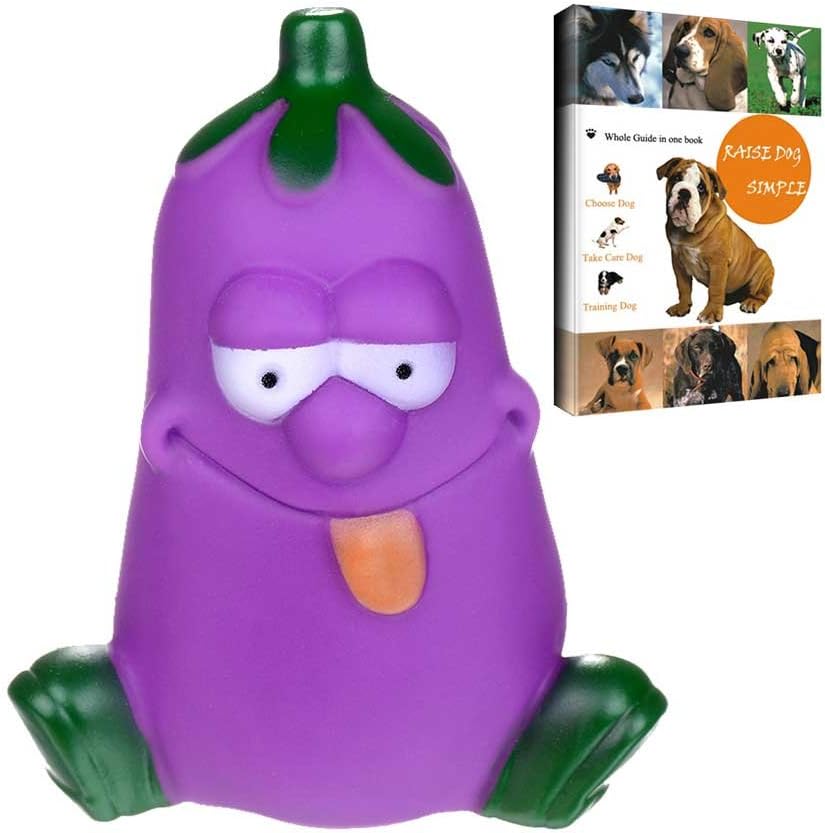 Savena Squeaky Dog Ball -New Upgrade Made by Non-Toxic Odorless Environmental Material No-Stuffing Toy Bite Resistant, Dog Raising EBook Included