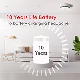 WISUALARM Smoke Alarm 10-Year Battery EN14604 Cert Fire Alarm with Test Silence view 4