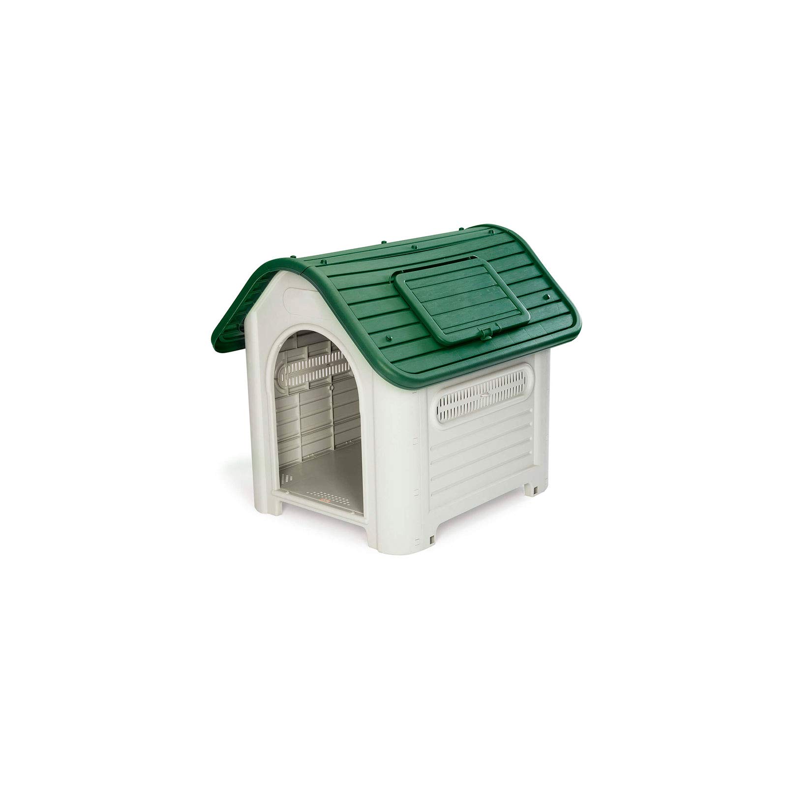 Gardiun Dakota Mid-Size Dog Kennel 87x72x75 cm Made of Resin Beige/Green Color